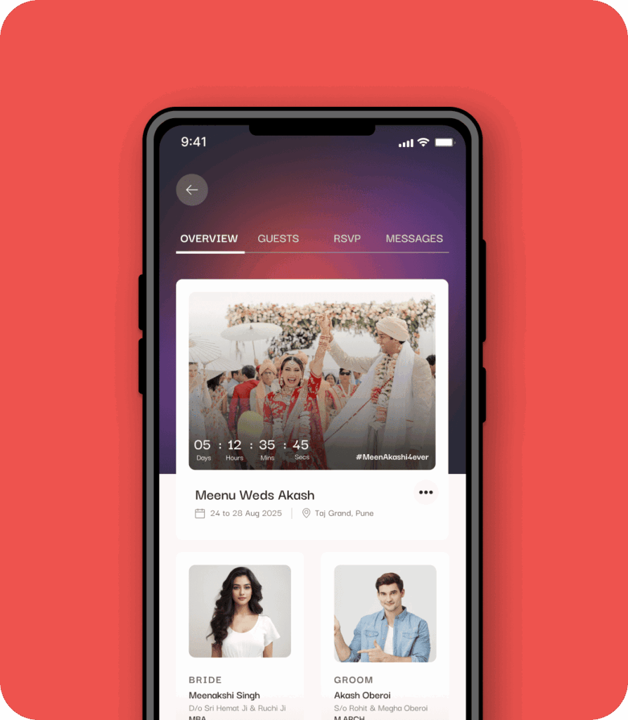Feelpixel-ootsav-event management UI-mobile app-case study