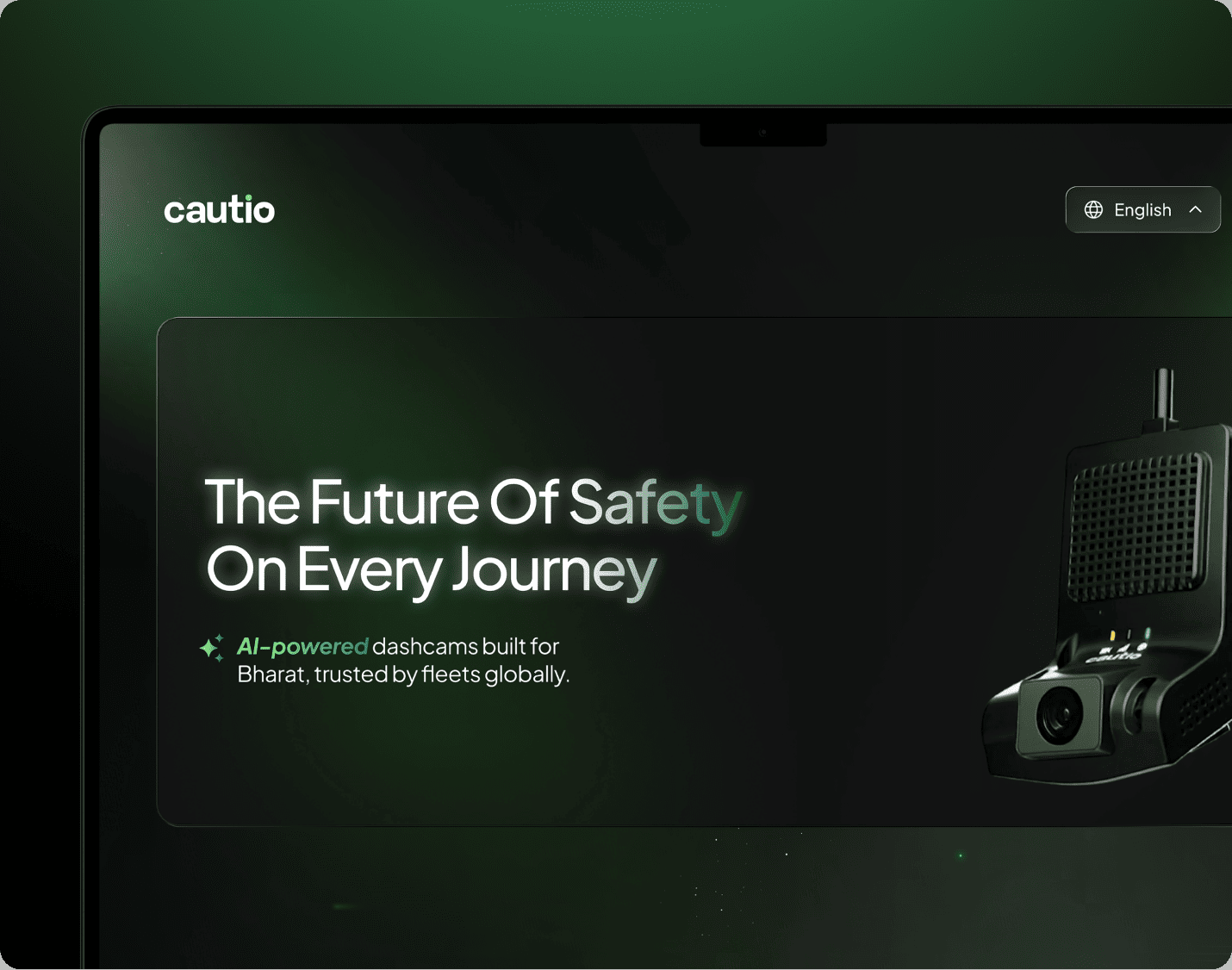 Cautio website homepage